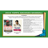 2024 Topps Archives Baseball Hobby 10 Box Case