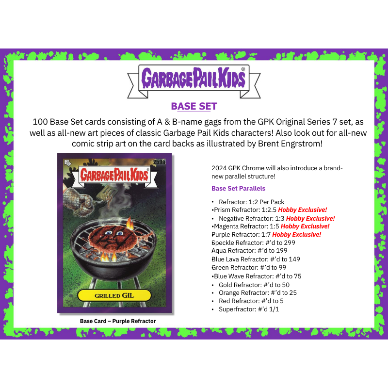 2024 Topps Garbage Pail Kids Chrome Hobby 12 Box Case