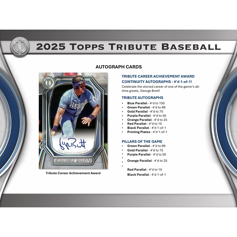 2025 Topps Tribute Baseball Hobby Box