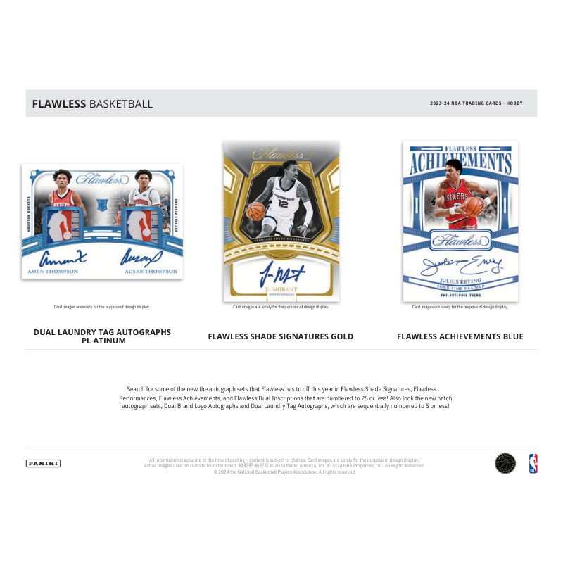 2023/24 Panini Flawless Basketball Hobby 2 Box Case