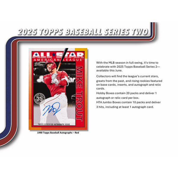 2025 Topps Series 2 Baseball Hobby 12 Box Case